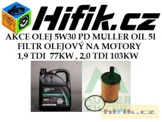 Motorový olej MÜLLER OIL 5W30, 505.01 PD 5L + olejový filtr FOP222
